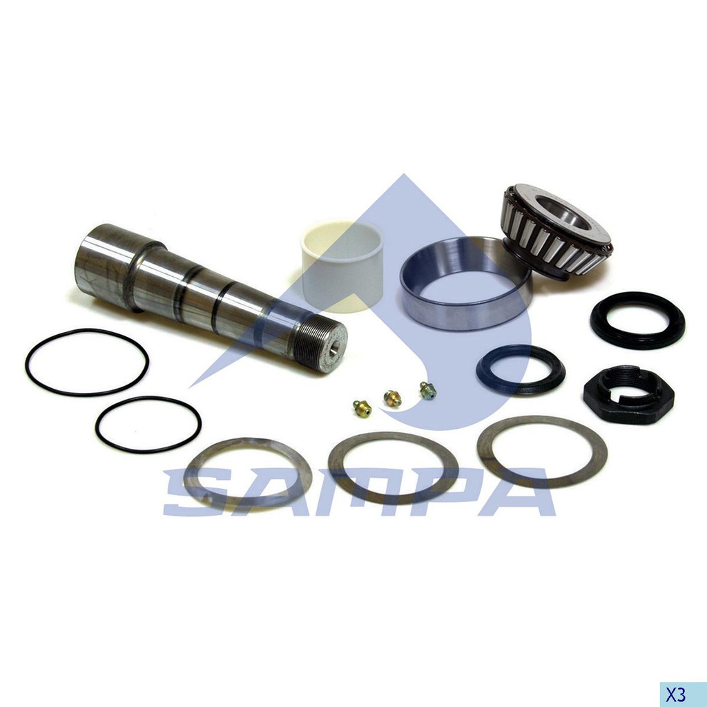 King pin kit, with bearing